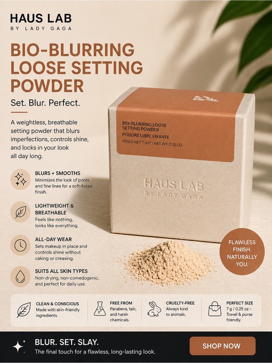 Haus Labs By Lady Gaga Other - Haus Labs by Lady Gaga - Bio-Blurring Loose Setting Powder- deep honey